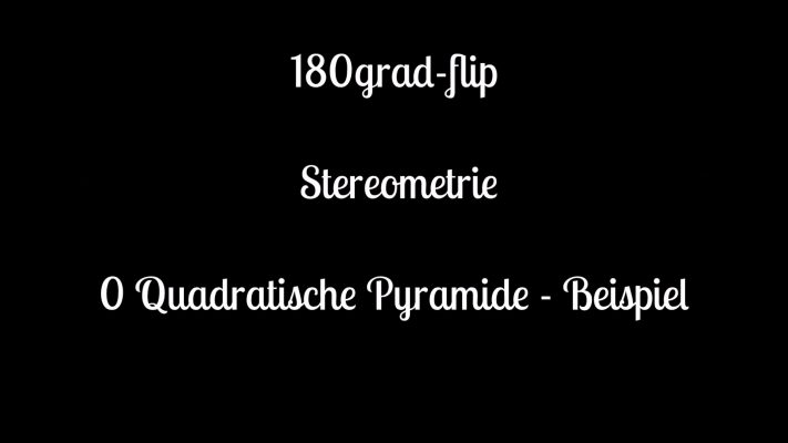 Quadratische Pyramide – Beispiel
