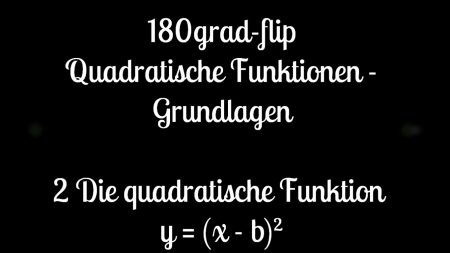 Die quadratische Funktion y = (x – b)²
