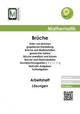 Arbeitsheft „Bruchrechnen“ (Privatlizenz)